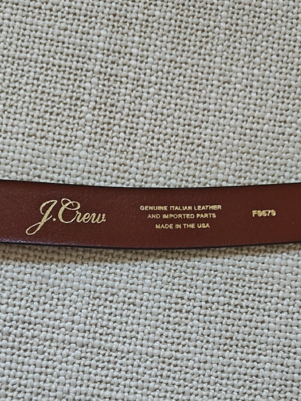 J. Crew Brown Leather Belt with Gold Buckle - Picture 2 of 6